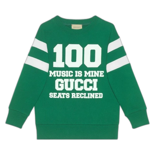 Gucci Kids Graphic Printed Sweatshirt 'Green'