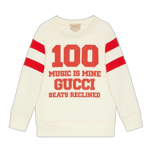 Gucci Kids Music is Mine Sweatshirt 'White/Red'