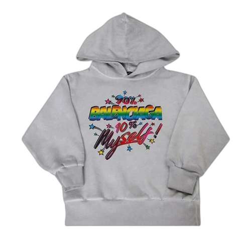 Balenciaga Kids Printed Hoodie 'Dirty White'