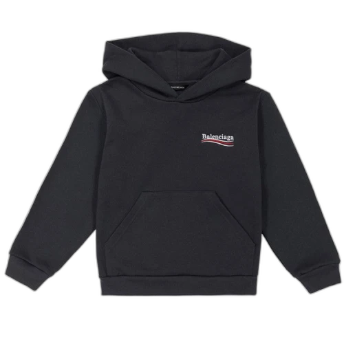 Balenciaga Kids Political Campaign Logo Print Hoodie 'Pacific Blue'