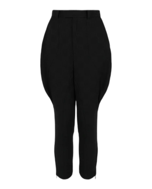 Gucci Logo Embossed Stirrup Pants Black