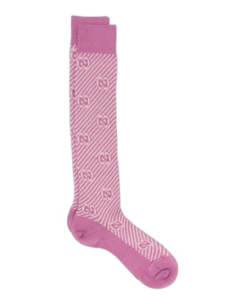 Gucci Bardiall Metallic Socks Pink