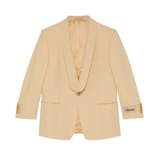 Gucci Wool Single-Breasted Jacket 'Ivory'