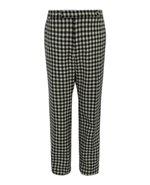 Gucci Wool Vichy Flared Leg Pants Black White