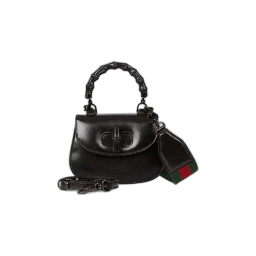 Gucci Bamboo 1947 Mini Top Handle Bag 'Black'