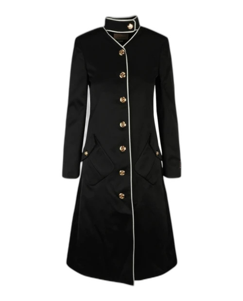 Gucci Silk Duschesse Coat Black