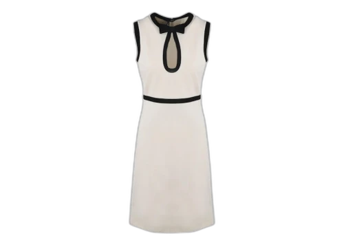Gucci Keyhole Cut-Out Pencil Dress White