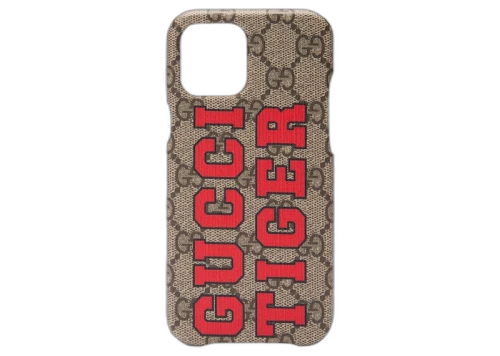 Gucci Tiger Case for iPhone 12 Pro Max Beige/Ebony