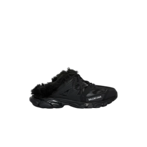 Balenciaga Track Mule Faux Fur Black