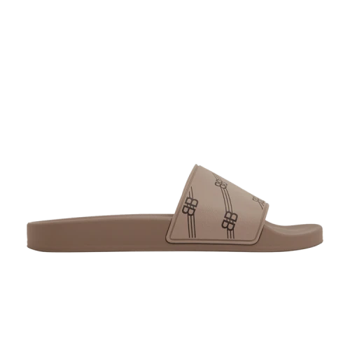 Balenciaga Pool Slides 'BB Monogram - Brown' (Women's)