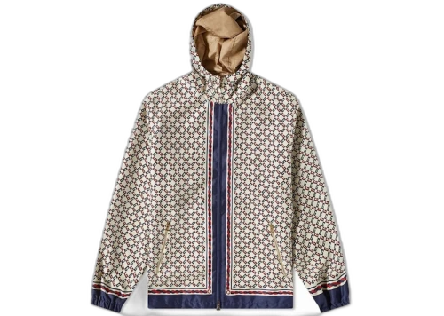 Gucci Geometric G Motif Jacket Ivory Blue