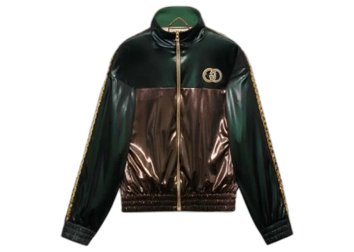 Gucci Bi-Color Logo Jacket Green/Brown