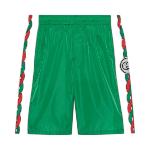 Gucci Waterproof Nylon Shorts With Interlocking G 'Green'