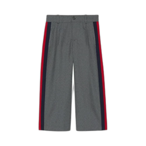 Gucci Kids Sylvie Web Trousers 'Grey'