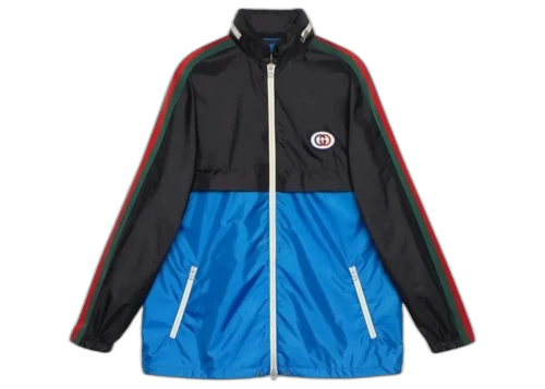 Gucci Nylon Jacket Black Blue