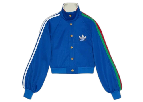 Gucci x Adidas Cropped Jacket Blue