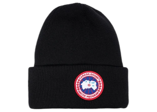 Canada Goose Logo Wool Beanie Black