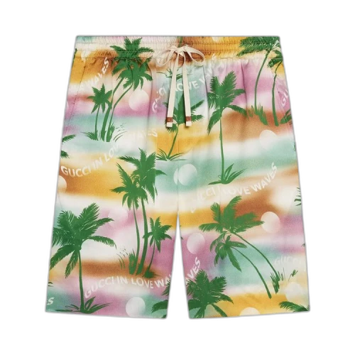 Gucci Viscose Silk Shorts With Print 'Multicolor'