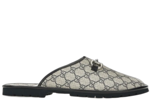 Gucci GG Horsebit Slipper Beige Blue