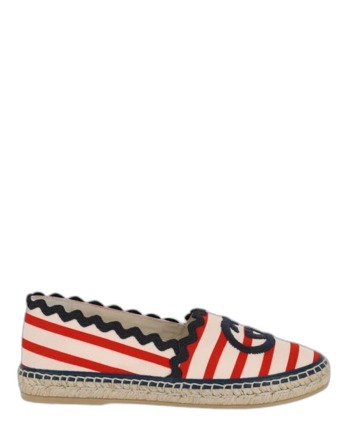 Gucci GG Striped Espadrilles Red (Women's)