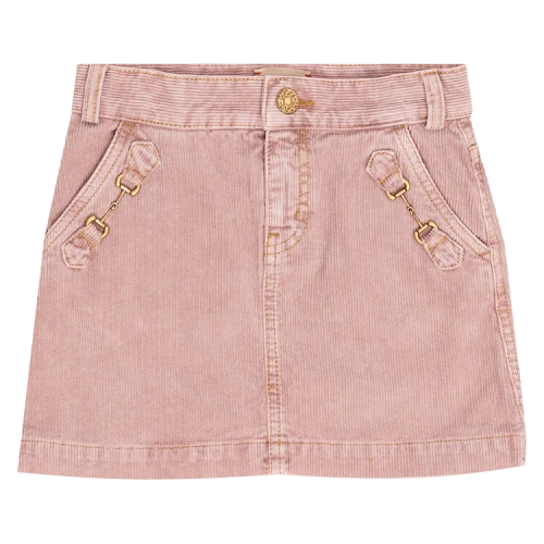 Gucci Kids Corduroy Horsebit Skirt 'Pink'