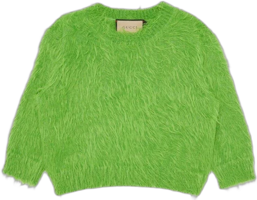 Gucci Brushed Wool Knit Sweater Green