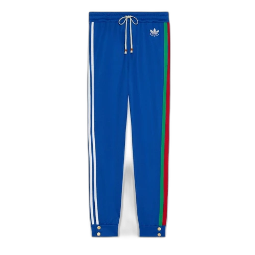 Gucci x adidas Cotton Jersey Jogging Pant Cobalt Blue