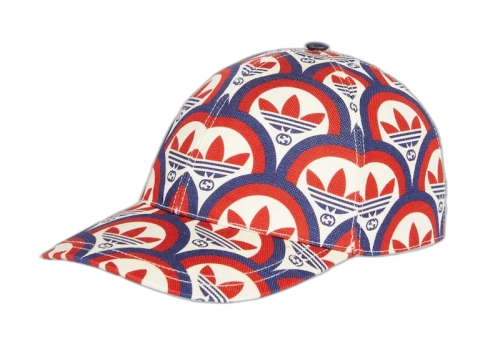 Gucci x Adidas Trefoil Print Baseball Cap Red/White/Blue