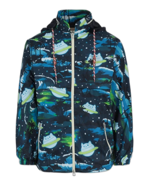 Gucci Bananya Polyamide Zip Jacket Blue