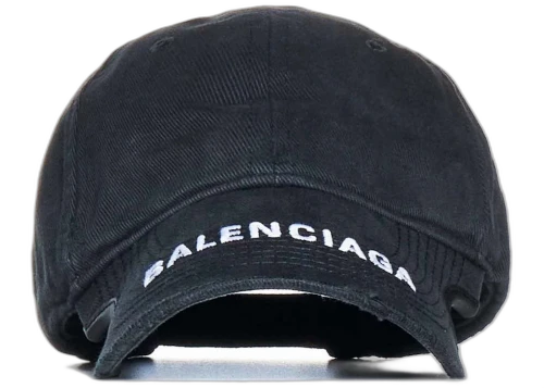 Balenciaga Embroidered Logo Visor Black