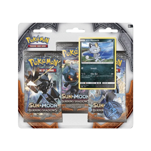 Pokémon Sun & Moon: Burning Shadows 3 Pack Blister 'Alolan Meowth'