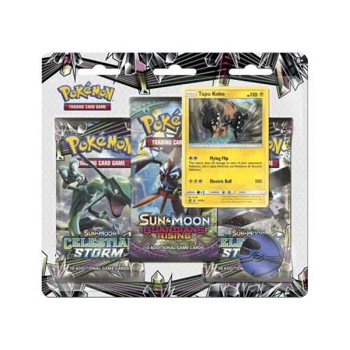 Pokémon Sun & Moon: Celestial Storm 3 Pack Booster Blister 'Tapu Koko'