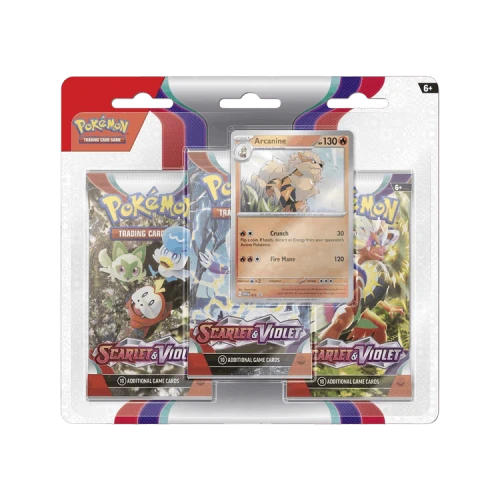 Pokémon Scarlet & Violet 3 Booster Packs & Arcanine Promo Card