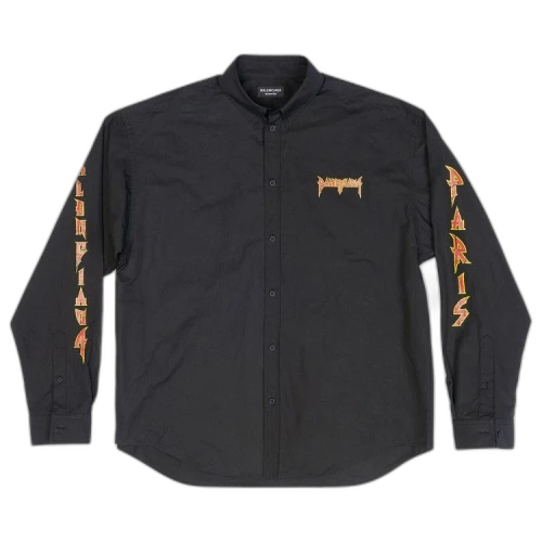 Balenciaga Metal Logo Shirt 'Black'