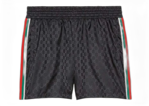 Gucci GG Jacquard Nylon Swim Shorts Black