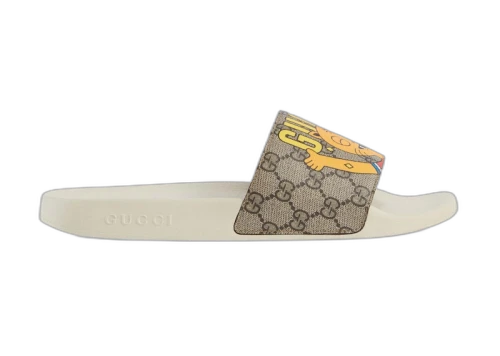 Gucci x Pablo Delcielo Cat GG Supreme Slide Beige