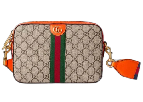 Gucci Ophidia GG Small Crossbody Bag Beige/Ebony/Orange