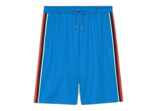Gucci Technical Jersey Shorts Blue