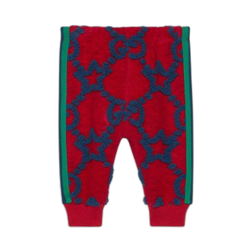 Gucci Kids GG Monogram Woven Knit Joggers 'Red'