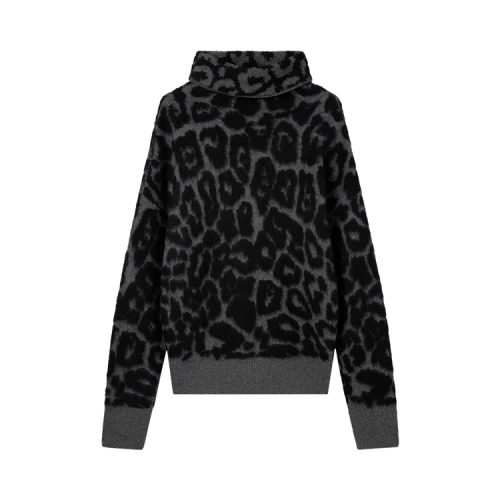 Stella McCartney Leopard Jacquard Jumper 'Black/Grey'