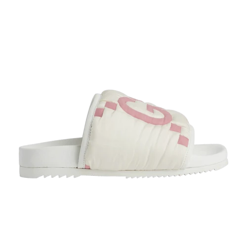 Gucci Maxi GG Slide Sandal 'White Pink Matelassé' (Women's)