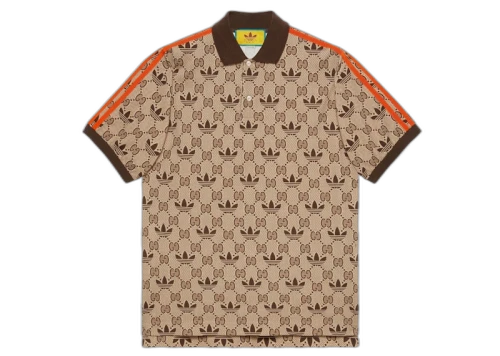 Gucci Trefoil Polo Shirt Beige