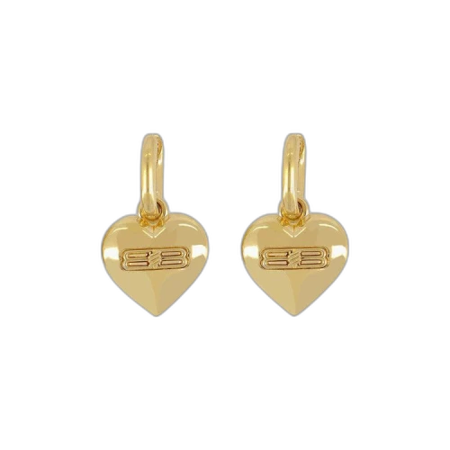Balenciaga BB Icon Heart Earrings 'Gold'
