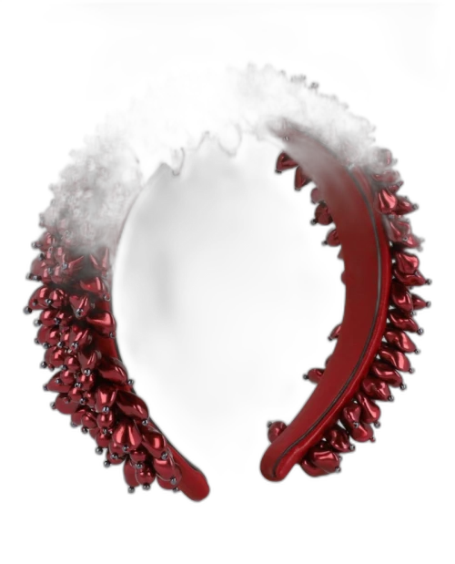 Gucci Beaded Headband Red