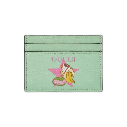 Gucci Star Bananya Print Card Case 'Pale Green'