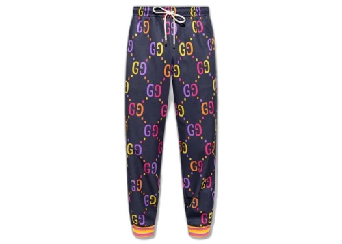 Gucci Jumbo GG Technical Jersey Sweatpants Blue Multi