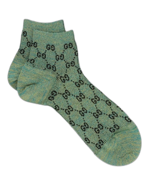 Gucci GG Monogram Ankle Socks Green