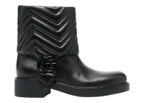 Gucci GG Leather Ankle Boot Black (Women's)