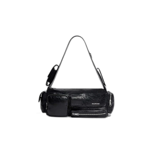 Balenciaga Mens Superbusy Small Sling Bag in Black Black