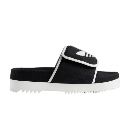 Adidas x Gucci Slide Sandal 'Black GG Monogram'